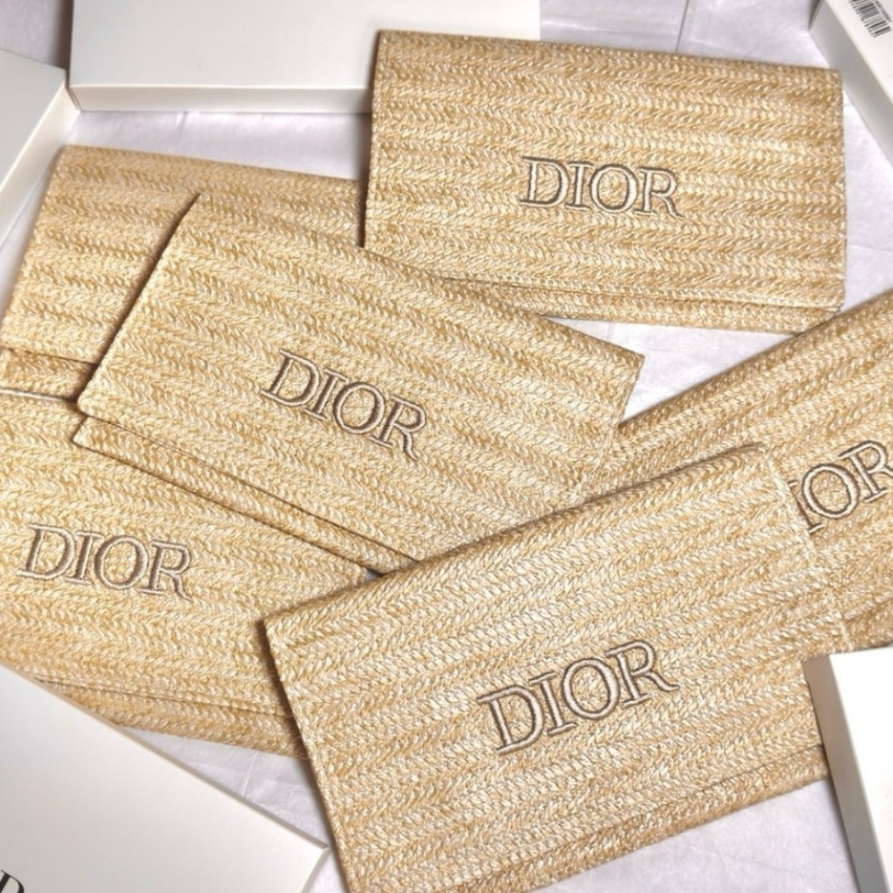 DIOR raffia Clutch Pouch